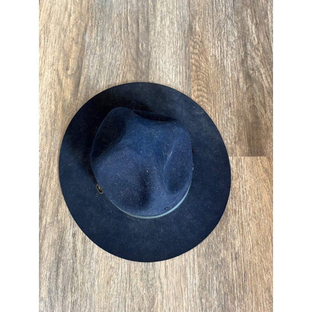 Vintage Bollman Hat Co. Dark Blue USA MADE. Water Repellent Fur blend Dynafelt